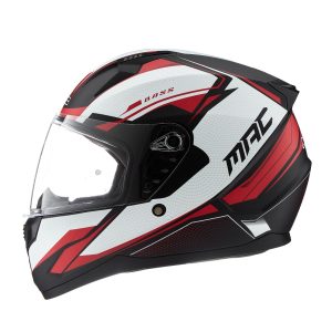 Casco Bass Zepeling Blanco Rojo