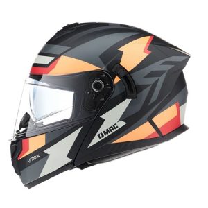 Casco 166 Blaze Afrox Negro Naranja Mate
