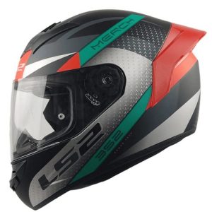 Casco 352 Rookie Merch Rojo/ Negro con Spoiler