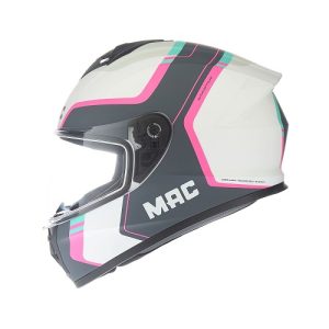 Casco 801 Starter Qurbik Blanco Rosa Mate