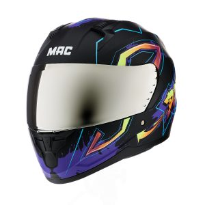 Casco Bass Grafitti Negro Violeta