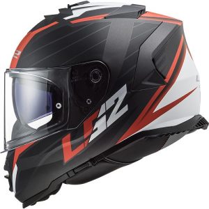 Casco 800 Storm Nerve Negro Rojo Mate